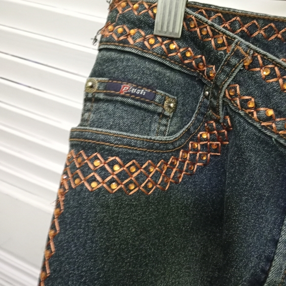 Platinum Plush boot cut leg cowboy jeans - Picture 4 of 7